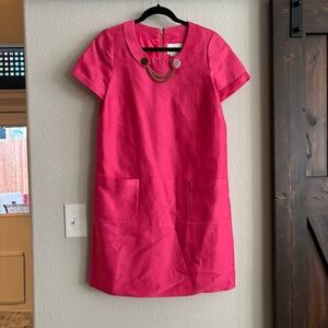 ❗️FINAL❗️Kate Spade Short Sleeve Pink Dress with Gold Accents 8